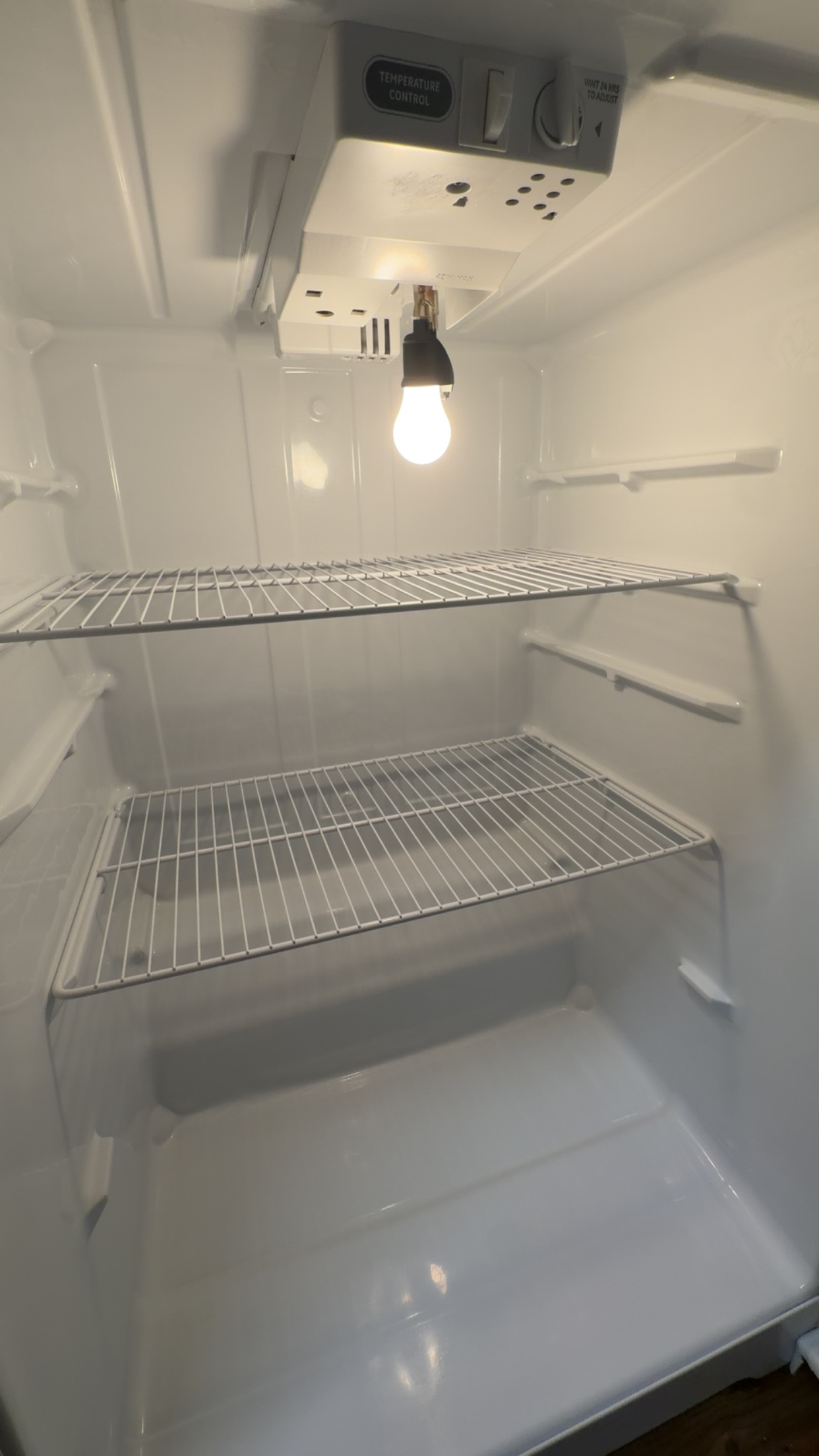 Refrigerator interior after professional cleaning